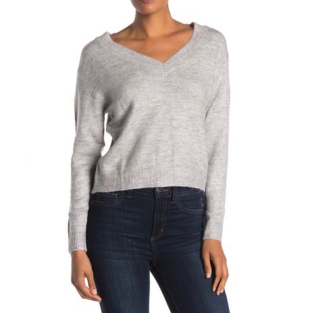 HIATUS Flecked Knit V-Neck Sweater
